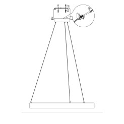Lampa wisząca Triangle czarna LED 3000K LP-033/1P S BK Triangle