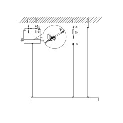 Lampa wisząca złota LED 3000K LP-033/1P S GD
