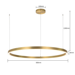Lampa wisząca złota LED 3000K LP-033/1P L GD