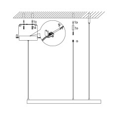 Lampa wisząca złota LED 3000K LP-033/1P L GD