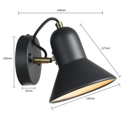 Kinkiet czarny 1xE27 LP-1122/1W BK