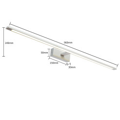 Kinkiet XXL chrom 96cm IP44 LED CCT GS-LWB-32W CH CCT