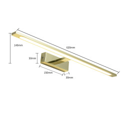 Kinkiet złoty 62cm IP44 LED 4000K GS-LWB-20W GOLD