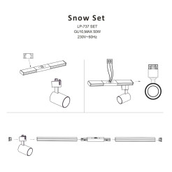 Spot SET złoty 1F 4xGU10 LP-737 GD SET