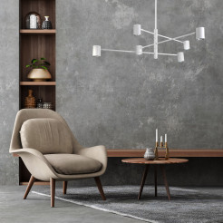 Lampa wisząca 6 biała 6xGU10 LP-731/6P WH