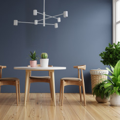 Lampa wisząca 6 biała 6xGU10 LP-731/6P WH