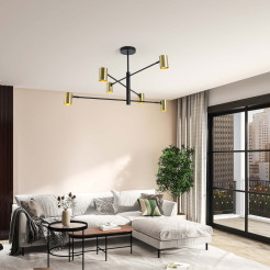 Lampa wisząca 6 złota 6xGU10 LP-731/6P GD