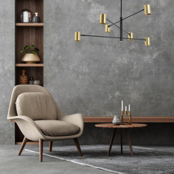 Lampa wisząca 6 złota 6xGU10 LP-731/6P GD