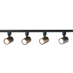 Zestaw oświetlenia szynowego SET 1F czarny 4xGU10 LP-737 BK SET