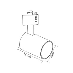 Reflektor 1F czarny 1xGU10 LP-731/1R BK