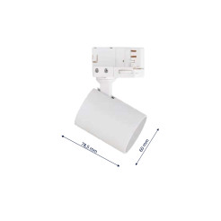 Zestaw oświetlenia szynowego SET 3F biały 4xGU10 LP-737 WH SET 3F