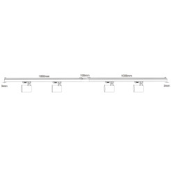 Zestaw oświetlenia szynowego SET 3F czarny 4xGU10 LP-737 BK SET 3F