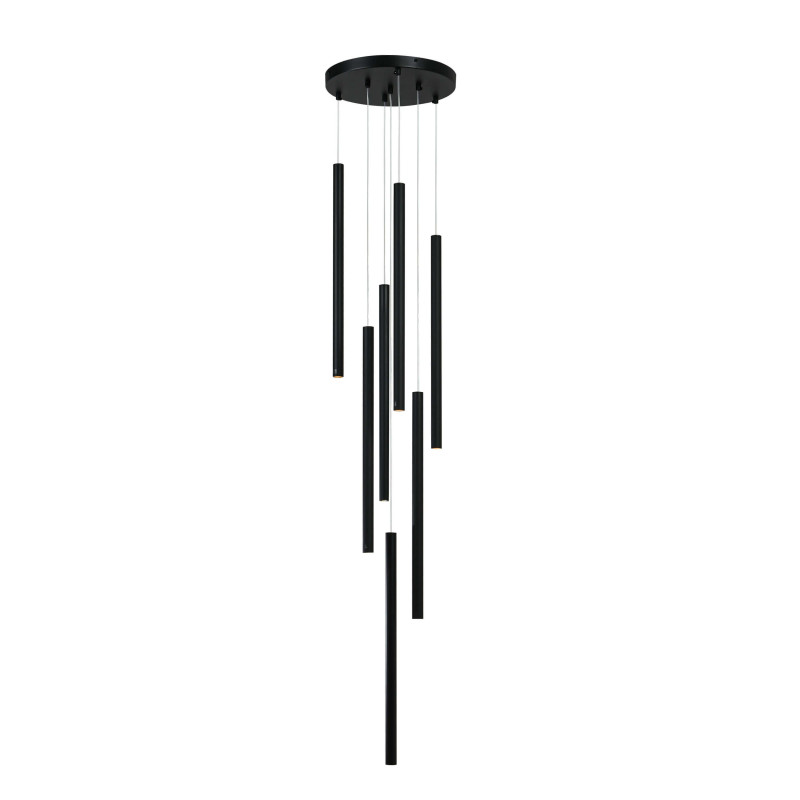 Lampa wisząca 7 czarna 7xG9 LP-894/7P BK