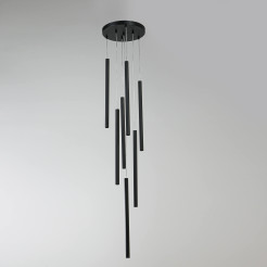 Lampa wisząca 7 czarna 7xG9 LP-894/7P BK