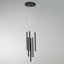 Lampa wisząca 7 czarna 7xG9 LP-894/7P BK