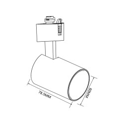 Reflektor 3F czarny 1xGU10 LP-731/1R 4W BK