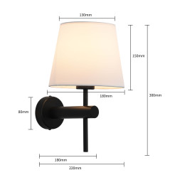 Kinkiet czarny 1xE27 LP-1133/1W BK