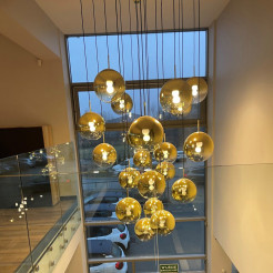 Lampa wisząca złota 1xE14 LP-2844/1P GD