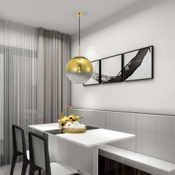 Lampa wisząca złota 1xE14 LP-2844/1P GD