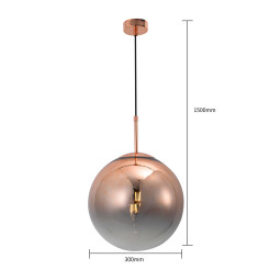 Lampa wisząca miedziana 1xE14 LP-2844/1P MI