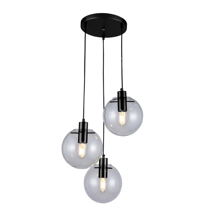 Lampa wisząca czarna 3xE27 LP-004/3P BK