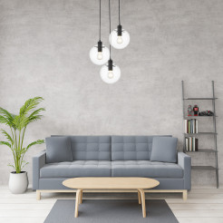 Lampa wisząca czarna 3xE27 LP-004/3P BK