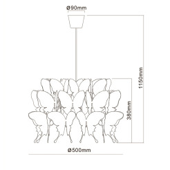 Lampa wisząca biała 1xE27 LP-3439/1P WHITE