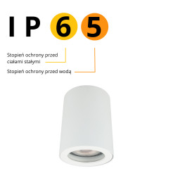 Oprawa natynkowa biała IP65 1xGU10 LP-6510/1SM WH