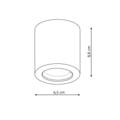 Oprawa natynkowa czarna IP65 1xGU10 LP-6510/1SM BK