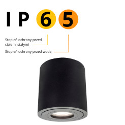 XL oprawa natynkowa czarna LP-6510/1SM XL BK