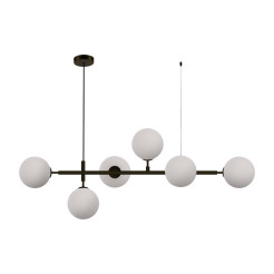 Lampa wisząca czarna 6xE14 LP-005/6P BK/WH