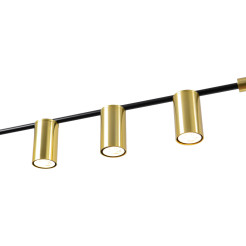 Lampa wisząca czarno - złota 6xGU10 LP-074/6PL BK/GD