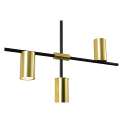 Lampa wisząca czarno - złota 6xGU10 LP-074/6PL BK/GD