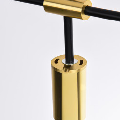 Lampa wisząca czarno - złota 9xGU10 LP-074/9PL BK/GD