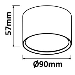 Oprawa natynkowa biała LED 3000K LP-6331/1SM WH