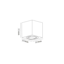 Oprawa natynkowa biała 1xGU10 LP-5881/1SM WH