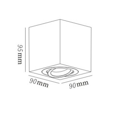 Oprawa natynkowa czarna 1xGU10 LP-5881/1SM BK