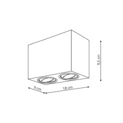 Oprawa natynkowa biała 2xGU10 LP-5881/2SM WH
