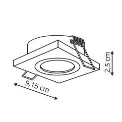 Oprawa podtynkowa biała 1xGU10 LP-2780/1RS WH