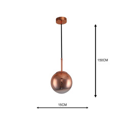 Lampa wisząca miedziana 1xE14 LP-2844/1P S MI