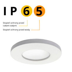 Oczko podtynkowe białe IP65 1xGU10 LP-440/1RS WH