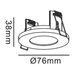 Oczko podtynkowe czarne IP65 1xGU10 LP-440/1RS BK