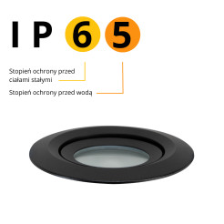 Ruchome oczko podtynkowe czarne IP65 1xGU10 LP-4425/1RM BK