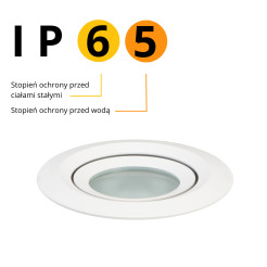 Ruchome oczko podtynkowe białe IP65 1xGU10 LP-4425/1RM WH