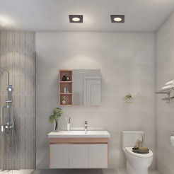 Oczko podtynkowe kwadratowe czarne IP65 1xGU10 LP-440/1RS BK square