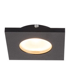Oczko podtynkowe kwadratowe czarne IP65 1xGU10 LP-440/1RS BK square
