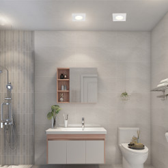 Oczko podtynkowe kwadratowe białe IP65 1xGU10 LP-440/1RS WH square