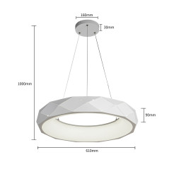 Lampa wisząca biała LED 4000K LP-8069/1P LED WH