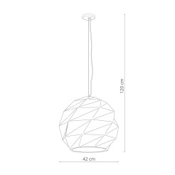 Lampa wisząca biała 3xE27 LP-8069/1P L WH