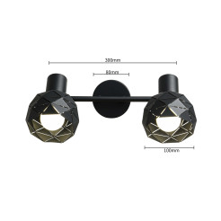 Spot czarny 2xE14 LP-8069/2WS BK